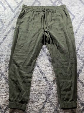 Tahari Olive Drawstring Joggers